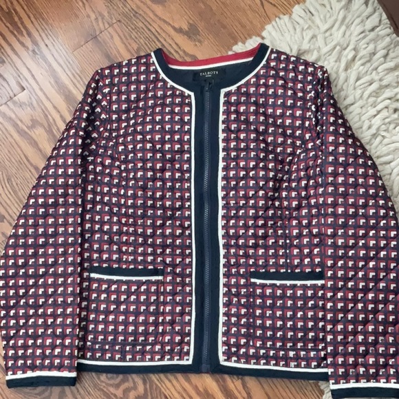 Talbot’s Women’s Reversible ZipUp Jacket. Size Petites Large - Picture 1 of 5